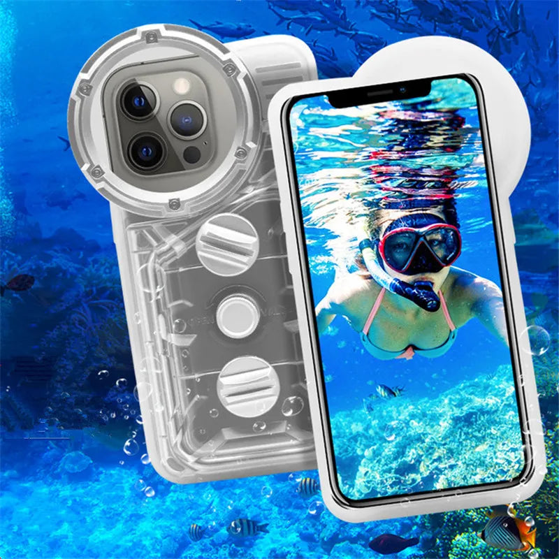 Protective Cover Phone Case for iPhone/ Diving Housing Underwater for Swimming, Snorkeling