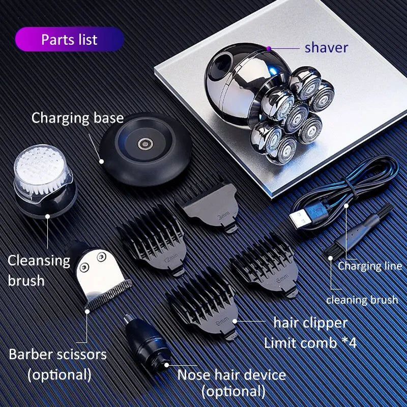 Portable Men's Electric Shaver for Face/ Skull Shaving